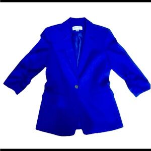 Calvin Klein Cobalt Blue Tailored Blazer Size 0 NWOT – Stunning Color
